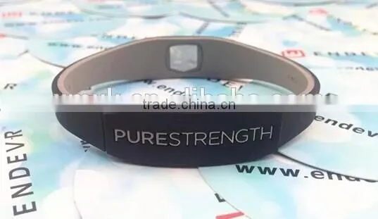 Charm Pure Strength Silicone Rubber Power Bracelet photo-5