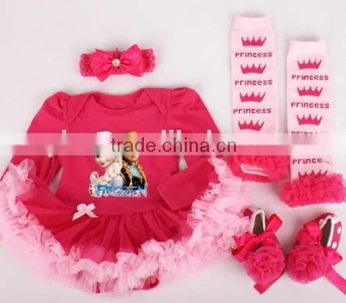 Children Frocks Flower Tutu Dress Cotton Long Sleeves Flower Tutu Dress photo-3