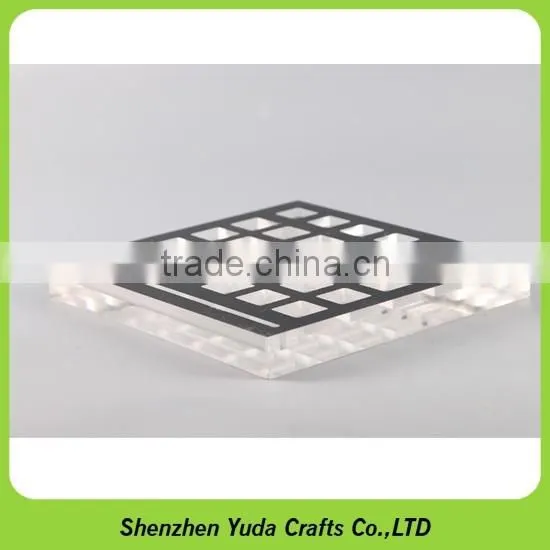 Acrylic Block Holder Polished and Machined CNC Router Acrylic With Milling Holes photo-3