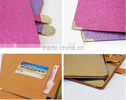 Low Price Luxury Glitter Wallet PU Leather Tablet Case for Lenovo Thinkpad for Google Nexus 9 for Teclast X98 Air 3g photo-5