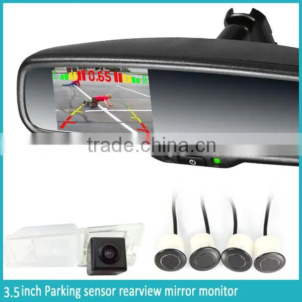 2015 Best Seller Parking Sensor Rearview Mirror Radar Detector Interior Mirror Monitor and Wireless Reverse Camera Display photo-5