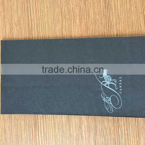 Customized 2 Ply Black Beverage Napkin, Black Tissue Paper photo-2
