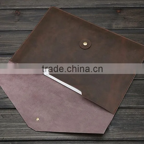 BOSHIHO Durable Real Leather Business Briefcase and Portable File Case photo-3