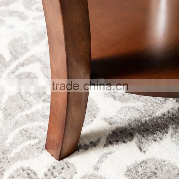 Modern Living Room Furniture Solid Wood Leg Round Table Top Coffee Table photo-5