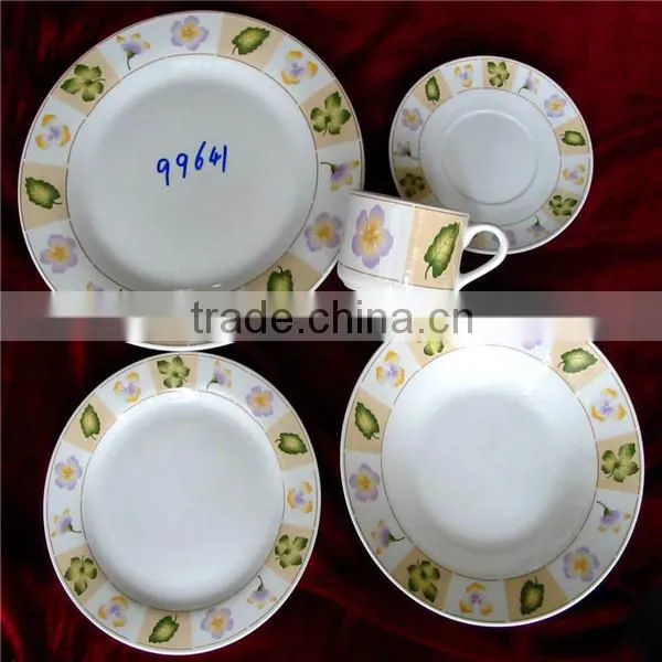 Pretty Flower Decor 20pieces Ceramic Porcelain Dinner Set,Wholesale Dinnerware Set photo-3