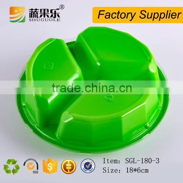 Disposable Plastic Food Container With 3 Compartment photo-2