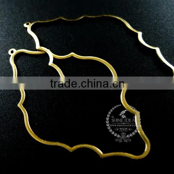 53*31mm Raw Brass Hollow Cloud Pendant Charm DIY Earrings Chandelier Jewelry Findings 1800158 photo-3