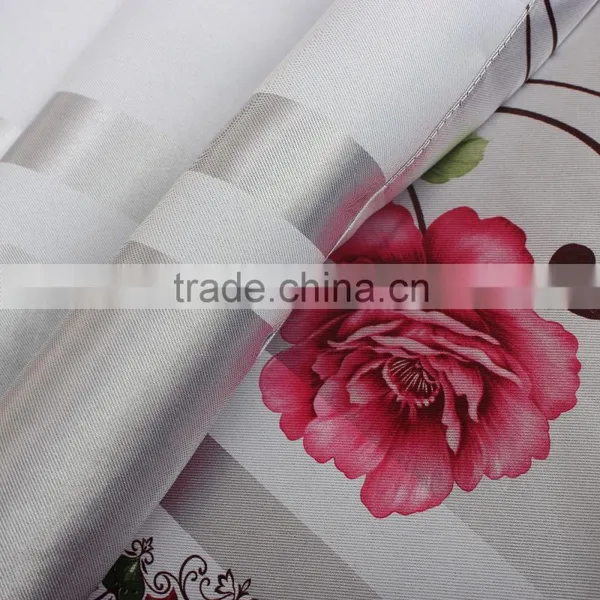 2016 Floral Printed Polyester Blackout Fabric, Curtain Fabric Blackout India photo-3