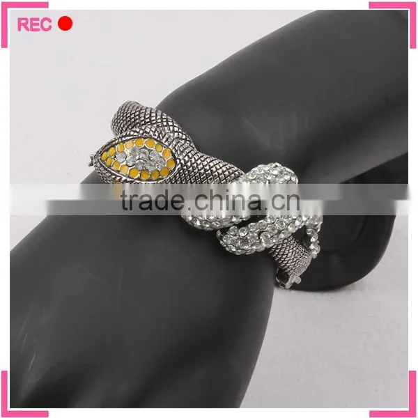 Cheap Wholesale Bangles Snake Shaped, Imitate Antique Silver Girls Fancy Bangles photo-2