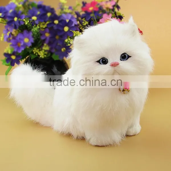 Cute Plush Plastic Farm Animal Baby Toys,resin Nude Animated Figure Toy Cat photo-6