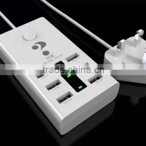 EU UK US Plug 5V 6 Port Usb Socket Charger photo-3