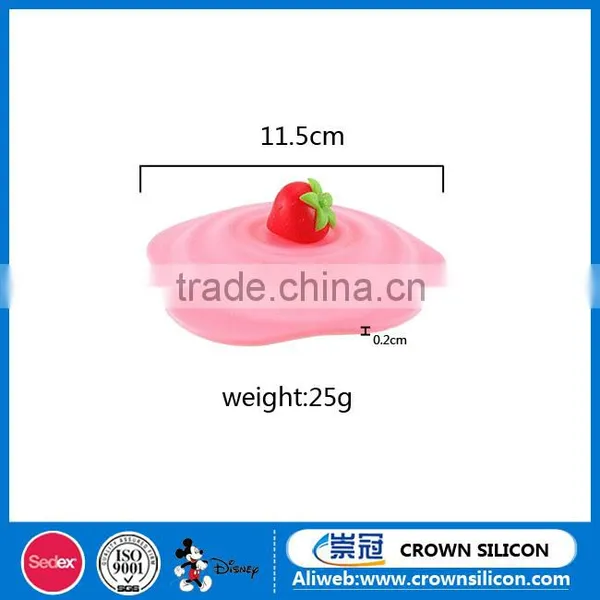 Custom Silicone Coffee Cup Lid, Eco-friendly Cute Shape Silicone Cup Cover photo-5