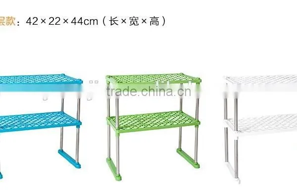 Mix Color Stock Layer 2 Steel Tub Multifunction Combined Storage Rack photo-4