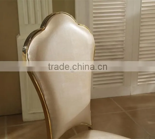 Luxury Leather Stainless Steel Dining Chair for Hotel photo-5