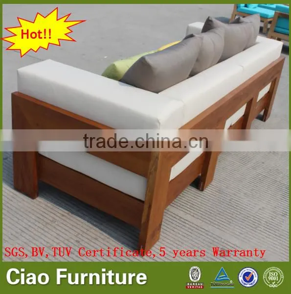 Outdoor Wooden Furniture Teak Wood Sofa photo-3