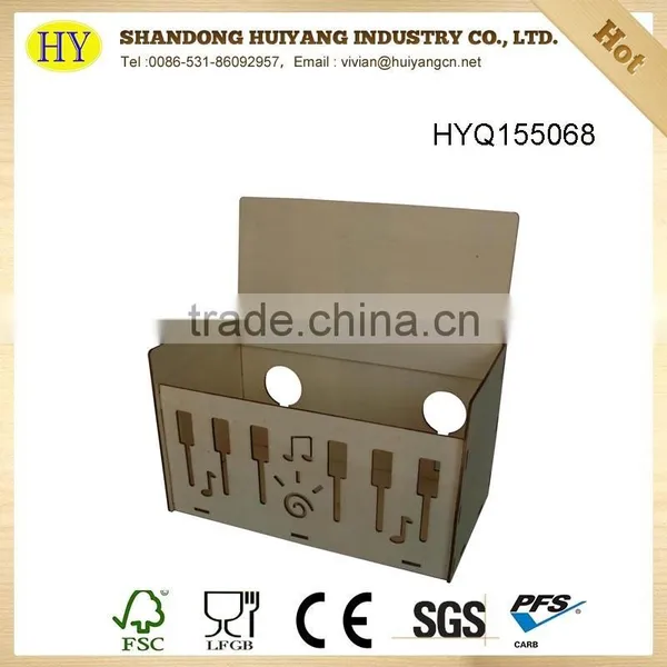 New Designed Tabletop Wire Organizer Wooden Box photo-2