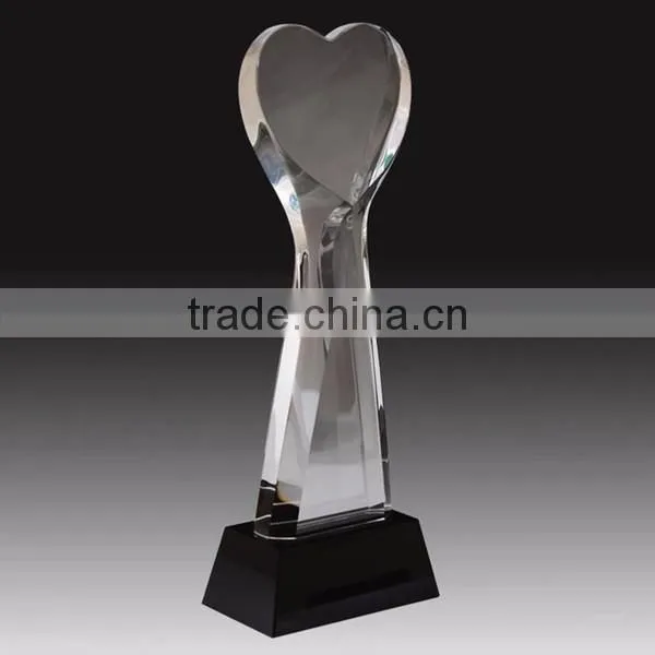 Custom Craft Gifts Blank k9 Heart Crystal Awards photo-2