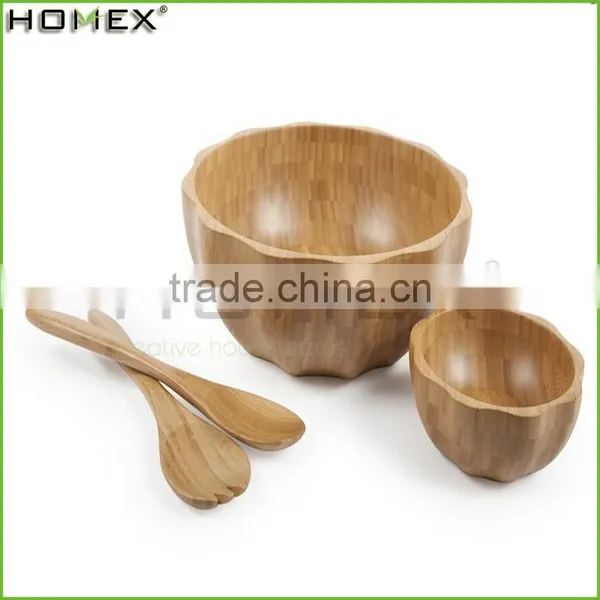 Natural Bamboo Salad Bowl Food Serving Bowl/Homex_Factory photo-2