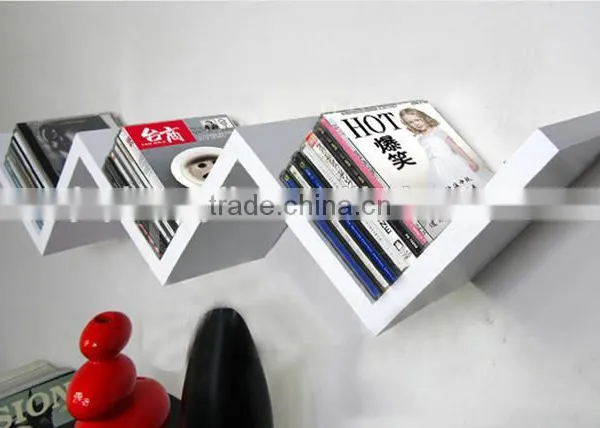 Facrory Supply Acrylic New Design Livingroom Bedroom Wall Bookshelf Modern Bookshelf photo-3