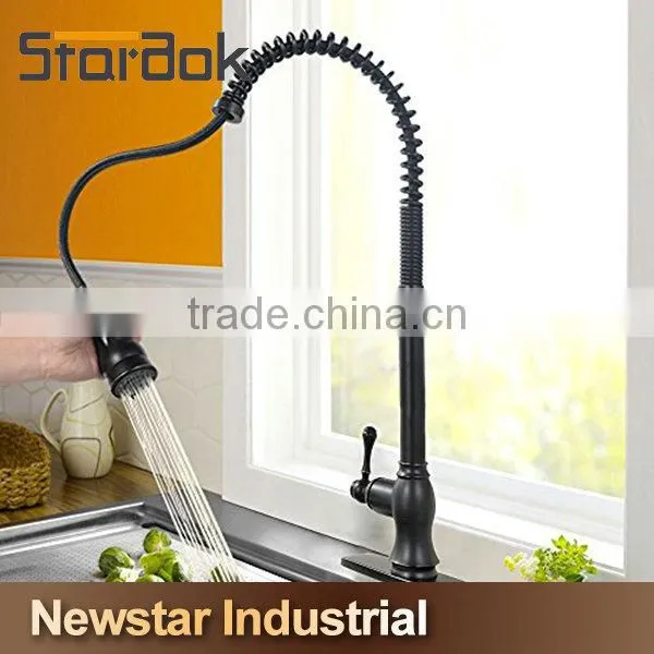 Star.aok Antique Style Single Lever Kitchen Sink Copper Faucet photo-3