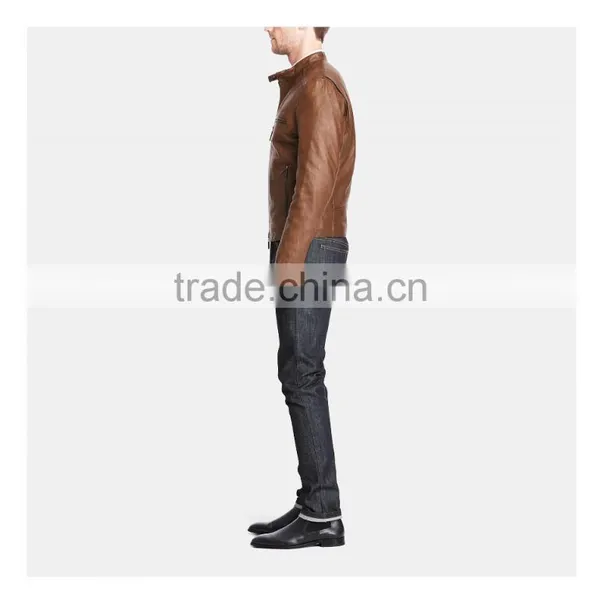Retro Racer Leather Jacket photo-6
