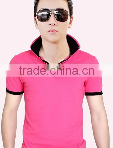 2015 Hot Sale Short Sleeeve Polo Shirts,cheap Dry Fit Polo Shirt for Men,pure Color Men's Polo photo-5