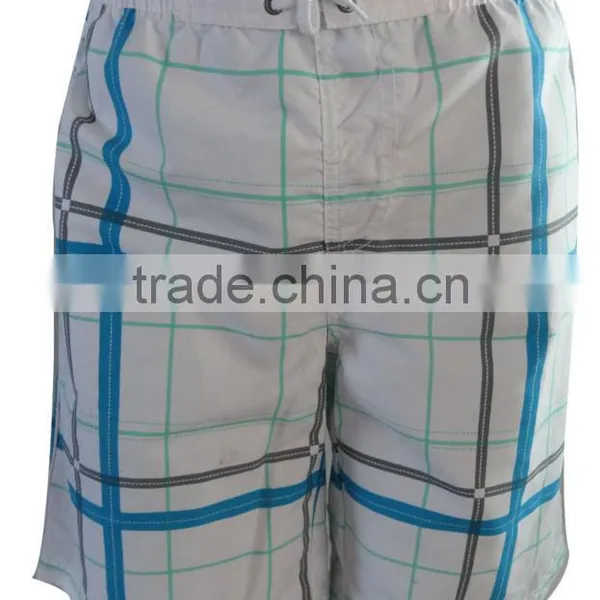 Men's Plaid Boardshorts With Stretched photo-2