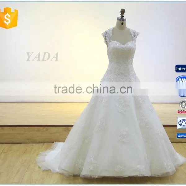 Backless Embroidery Lace Sweetheart Wedding Dress Bridal