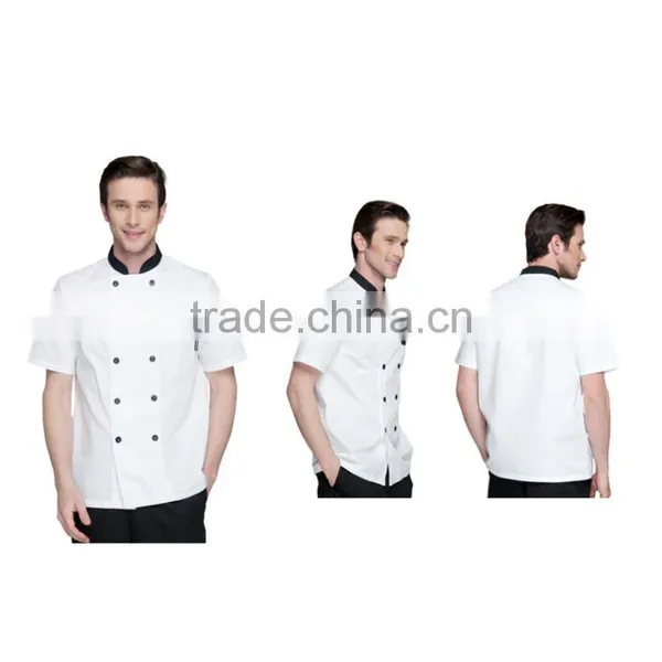 2016 Buttons up Chef Uniform Fabric Kitchen Cooking Clothes Wholesale