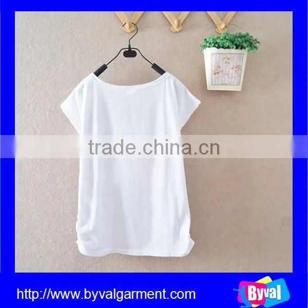 OEM Top High Quality Short Sleeve Blend Color Cotton Body Fit t Shirt Women photo-4