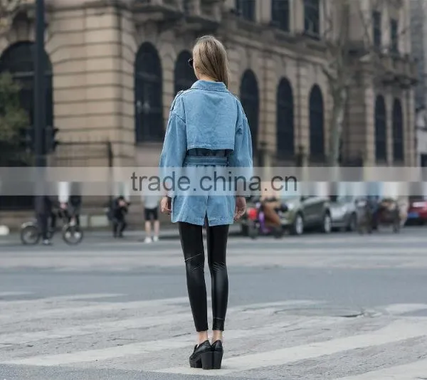 Demin Coat Jacket for Women Fashion Design for Ladies Women's Washed Jean Jacket for Young Ladies photo-3