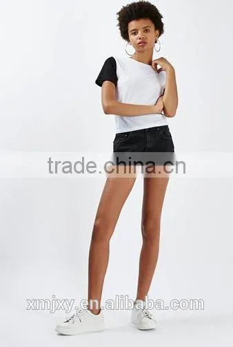 2017 100% Cotton Comfortable Hit Color Basic T Shirt for Woman OEM Service photo-4