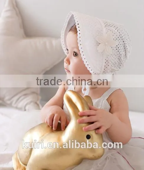 New Baby Lace Bonnet Hat Lacy Baby Girl Bonnet Hat Newborn Lace Ruffled Baby Bonnet photo-5