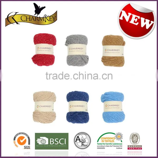 Charmkey Fancy Dot Yarn 60acrylic 40polyester Blended Yarn for Knitting Hats and Gloves photo-5