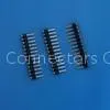 Pitich 2.54mm SMT Pin Header Connector , Black Color Single Row Electrical Pins Connectors