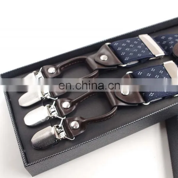 Wholesale Adult 6 Clips Men's Jacquard Suspenders More Colors Available photo-4