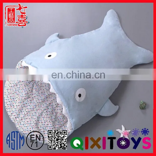 2017 Hot Selling Wholesale New Born Baby Blanket Animal Shark Head Plush Baby Swaddle Blanket photo-4