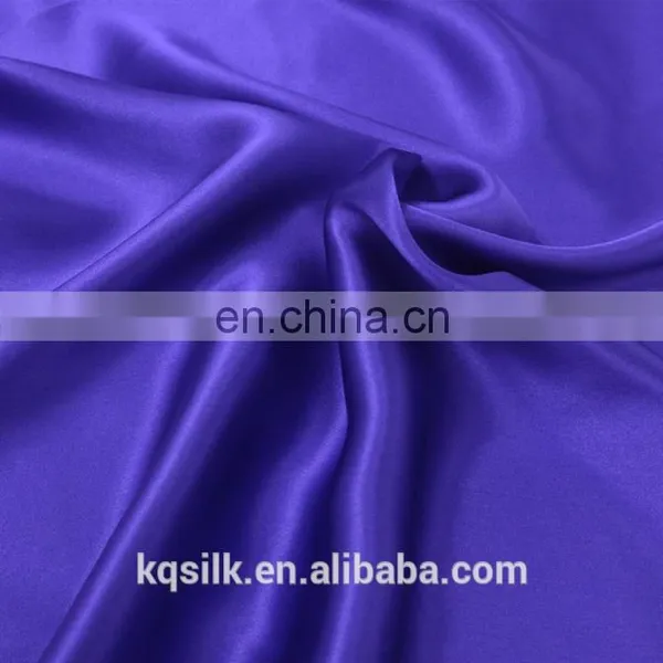 Evening Dress Plain Dyed Purple 100% Organic Silk Charmeuse Fabric From Hangzhou Textile