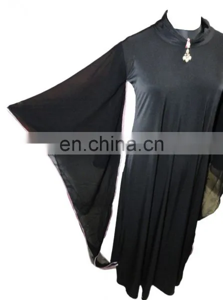 Plain Burqa 2017 / Latest Designer Dubai Abaya / Women Ethnic Wear Burkha / Plain Lycra Stretchable Burkha (dubai Abaya 2017) photo-3