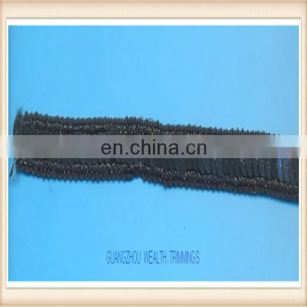 Black Beaded Sequins Trim,sequins Beaded Tape