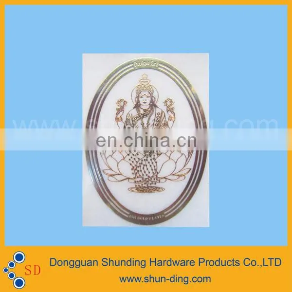 Precise Laser Cut Souvenir Feature Sticker God Buddha Statue