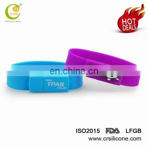 Bulk Waterproof Custom Silicone Usb Flash Drive Wristband photo-2