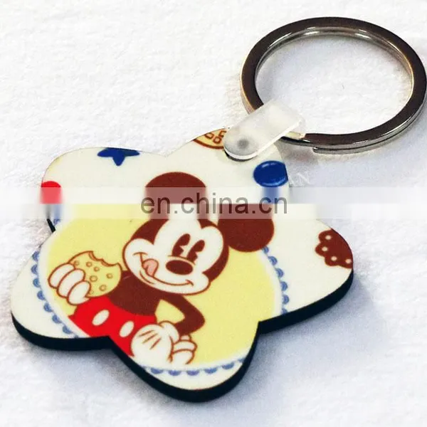 Wholesale MDF Keyrings Sublimation Blank Keychain Cheap Keychain
