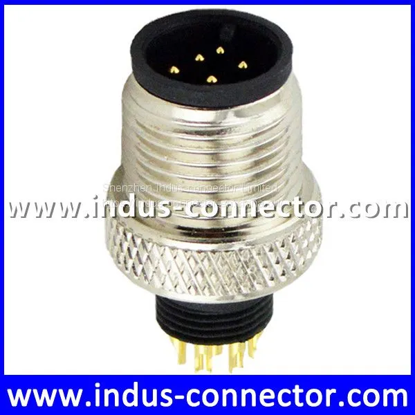 Male b Code 5 Pin M12 Plastic Housing Shielded Cable Connector photo-2