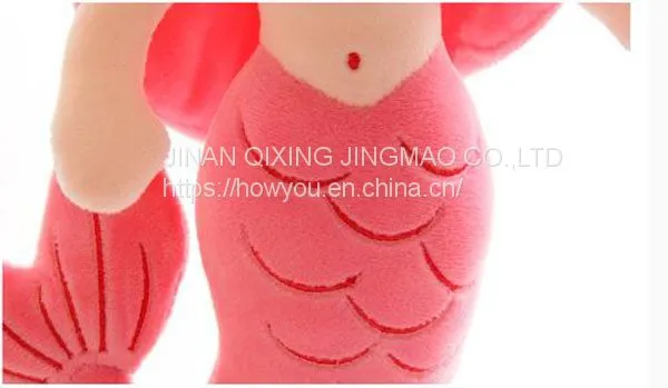 Customize Plush Toy Mermaid With Beautiful Dress and Embroidery Eyes photo-5