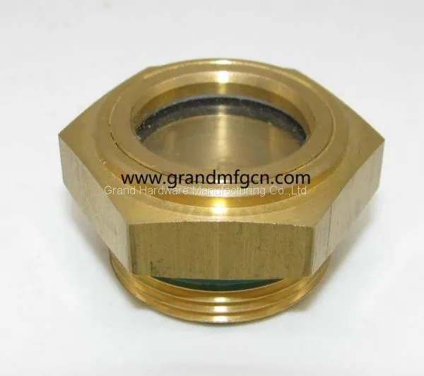 Brass Oil Level Glass Sights for Pumps BSP Pipe Thread 3/4 Inch photo-2
