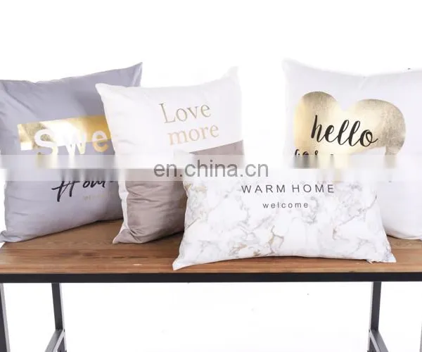 100% Polyester Warm Words Printed Cushion/throw Pillow for Home Decor photo-3