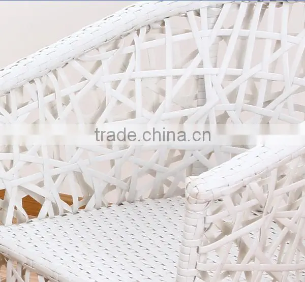 Modern Rattan Garden Furniture, White Outdoor Rattan Furniture With 2 Armchairs, Cheap Wicker Patio Sofa PRT14806 photo-4
