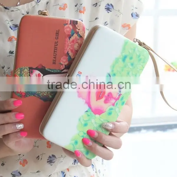 New Fashion Genuine + PU Leather Plaid Wallet Women Wallets Handbag Billetera Cartera Para Dama Mujer