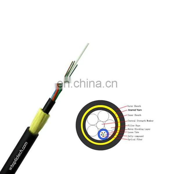 12 24 48 Core Price Cores Single Mode 12core Fibre 48core G652d Per Meter Span Optical Outdoor Adss Cable Fiber Optic photo-5